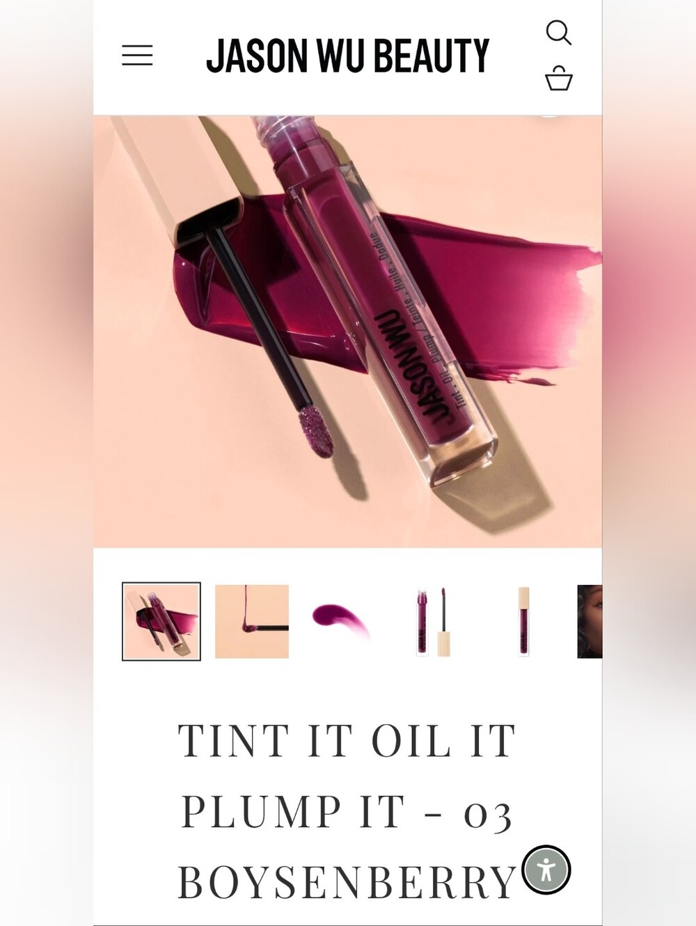 Jason Wu Tint It Oil It Plump It Lip Oil — Boysenberry (03)